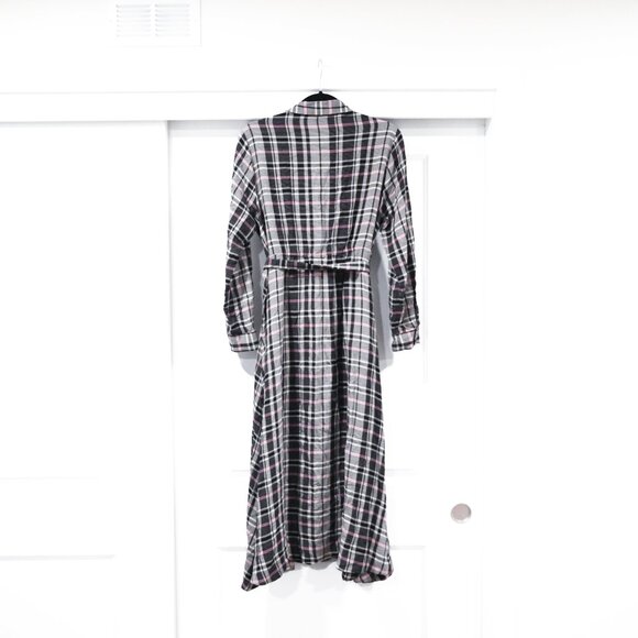 HATCH Small Alyssa Plaid Button Front Shirt Dress Midi Maternity - Picture 10 of 12
